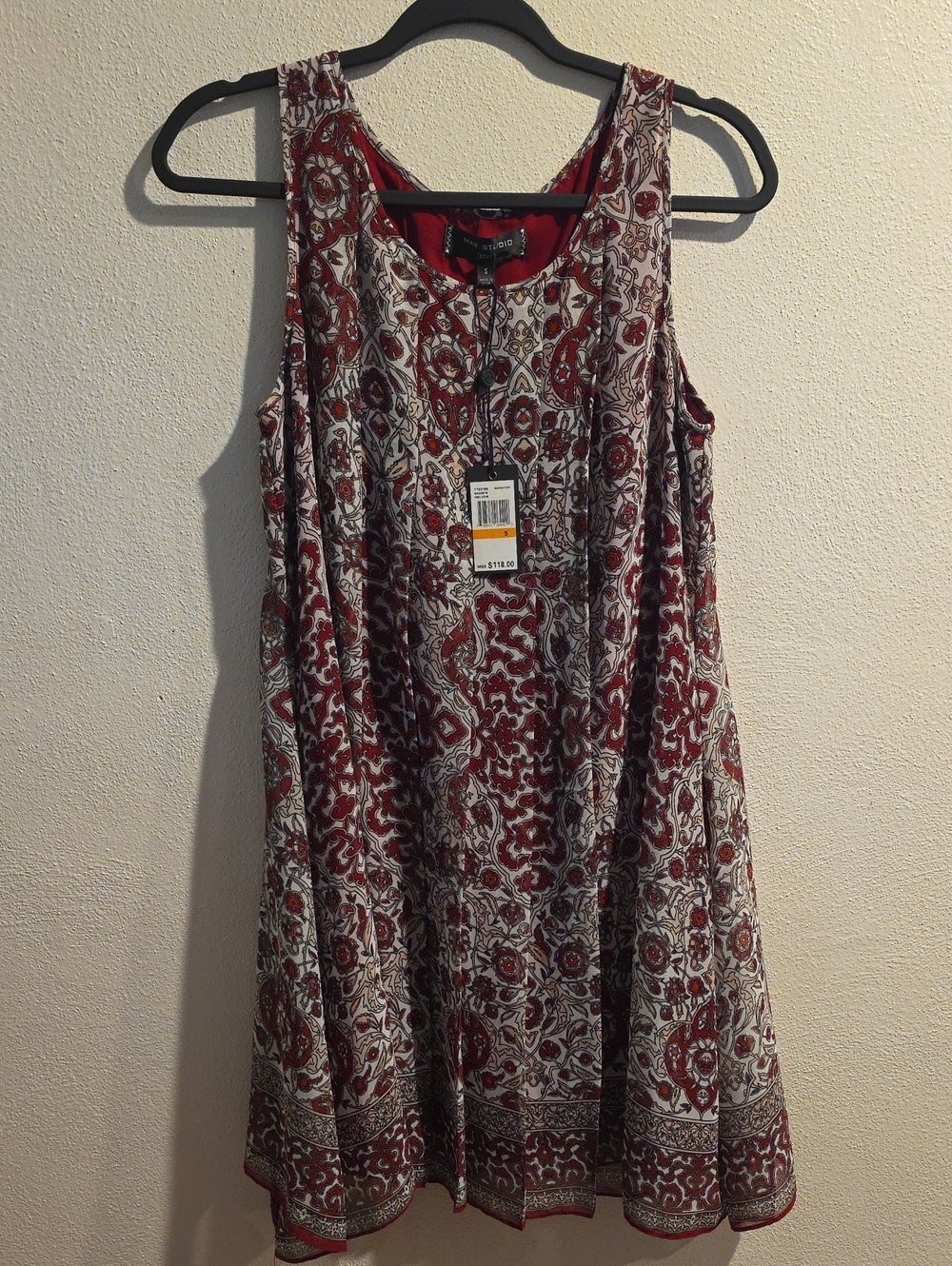 NWT Max Studio Edit Pleated Mosaic Dress